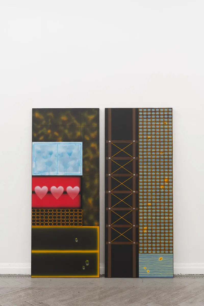 “mind mining - deep extraction” (2025) @ Eigen + Art Lab “sloppy” / airbrush and 3d print / Foto: Peter Oliver Wolff