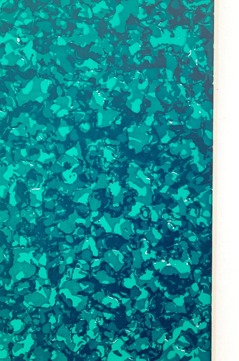 “green velvet” (2019) - multilayered silkscreen on cardboard