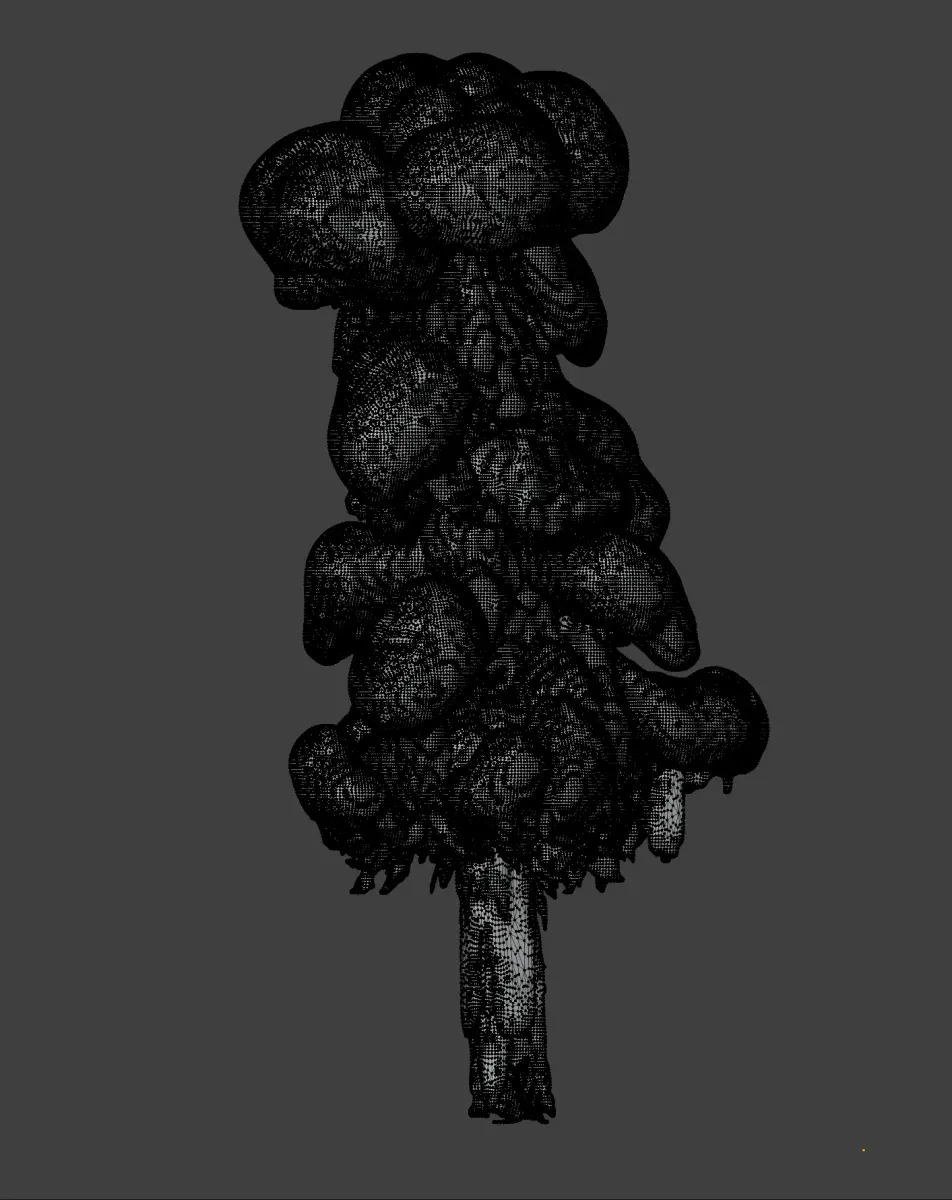 “thymia” (2025) - Volumetric cloud simulation converted from voxels to 3d volume