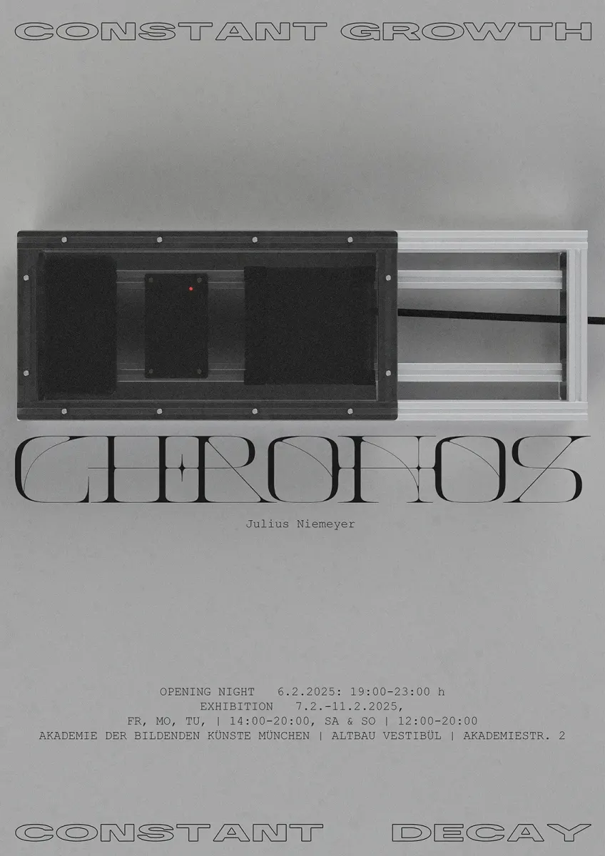 “chronos - constant growth constant decay” (2025) - Poster