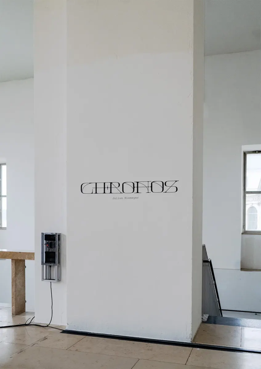 “chronos - constant growth constant decay” (2025) - signage