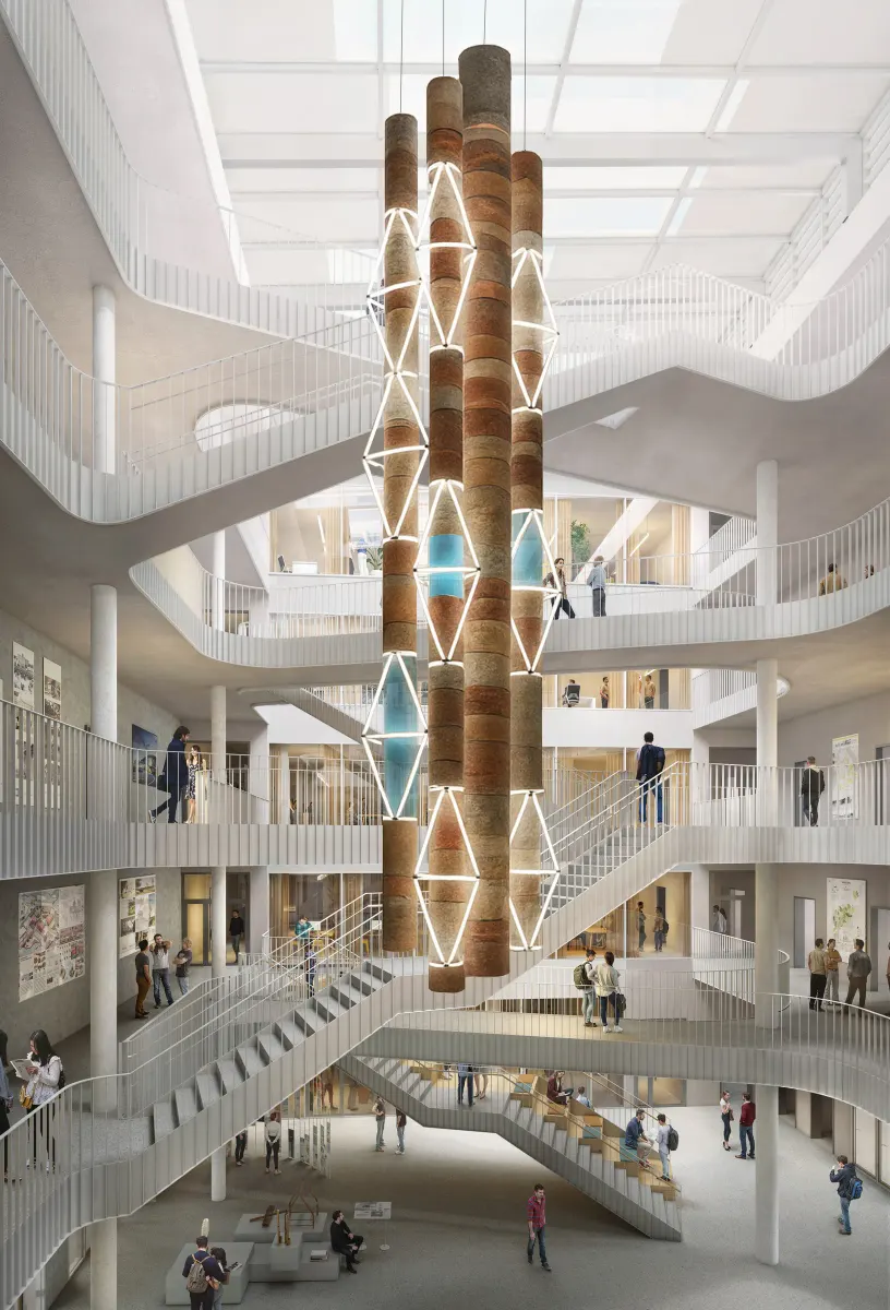“trace” (2025) - Proposal Art in Construction RWTH Aachen Ersatzneubau Georessourcen